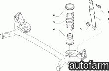 Tampon amortizor spate Fiat 500 FIAT OE 51811829 foto