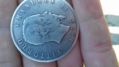 Moneda argint Vittorio Emanuele II 1873 foto