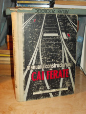 ION VASILIU - MANUALUL CONSTRUCTORULUI DE CAI FERATE - 1957 foto