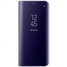 Husa protectie IMPORTGSM pentru Samsung Galaxy S8 (G950), Plastic, Flip Cover, Clear View Standing Cover, Violet foto