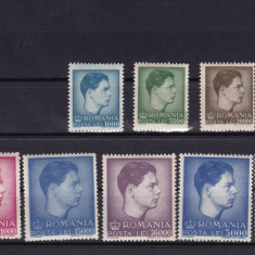 ROMANIA 1947 LP 212 MIHAI FORMAT MARE SI MIC SERIE MNH