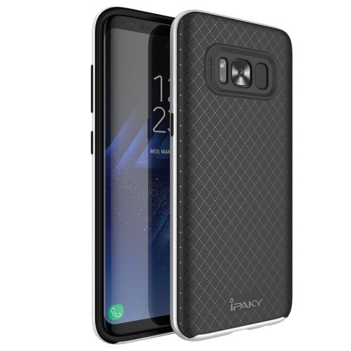 Husa Samsung Galaxy S8 - iPaky Hybrid Bumper Mesh Silver foto mare Husa Samsung Galaxy S8 - iPaky Hybrid Bumper Mesh Silver foto mare