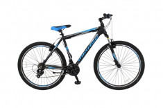 Bicicleta MTB Umit Mirage Cadru 20&amp;quot; , 21 Viteze , Culoare Negru/Albastru , RoataPB Cod:29650200001 foto