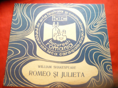 Program Teatru IATC - Shakespeare- Romeo si Julieta 1977-1978 foto