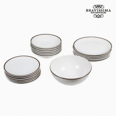 Vesela (19 pcs) Faian?a Alb Maro - Kitchen&amp;#039;s Deco Colectare by Bravissima Kitchen foto