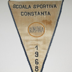 Fanion vechi-brodat - Scoala Sportiva CONSTANTA (anul 1968)