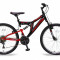 Bicicleta MTB Full Suspensie Umit BlackMount, Culoare Negru/Rosu , Roata 24&quot;PB Cod:2429000000