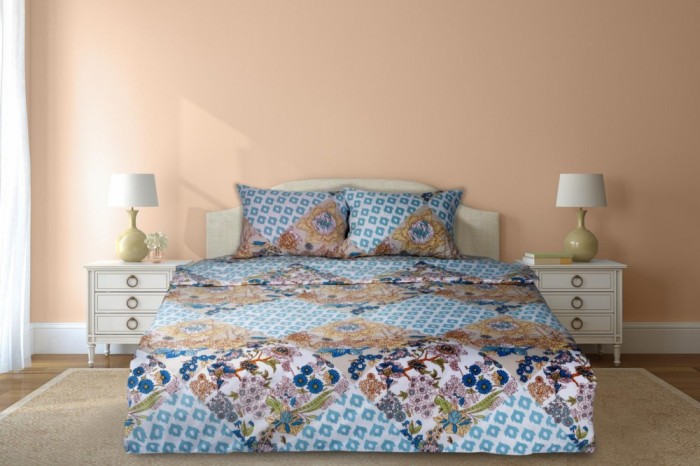 LENJERIE PAT DBL 4PCS 144TC-BLUE GARDEN foto mare LENJERIE PAT DBL 4PCS 144TC-BLUE GARDEN foto mare