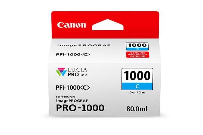 CANON PFI-1000C CYAN INKJET CARTRIDGE foto mare CANON PFI-1000C CYAN INKJET CARTRIDGE foto mare