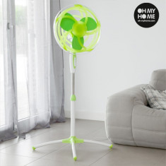 Ventilator cu Picior Verde cu Elice de Cauciuc EVA Oh My Home 45W foto
