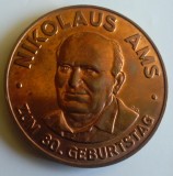 NIKOLAUS AMS - Teolog - Luteranism - Medalie romaneasca Rara