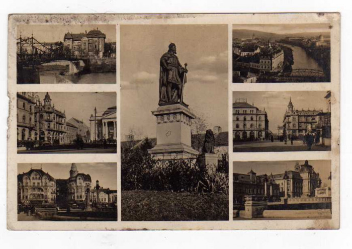 ORADEA MOZAIC COLAJ STAMPILA SERBARILE SFANTUL LADISLAU 1942