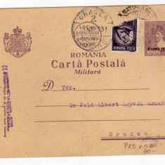 CARTE POSTALA MILITARA MARCA FIXA 1 LEU CU SUPRATIPAR 8 IUNIE1930 AVOCAT JUDAICA