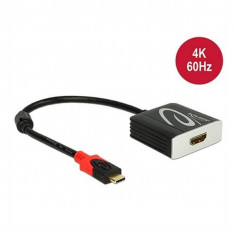 Adaptor USB C la HDMI DELOCK 62730 20 cm Negru foto