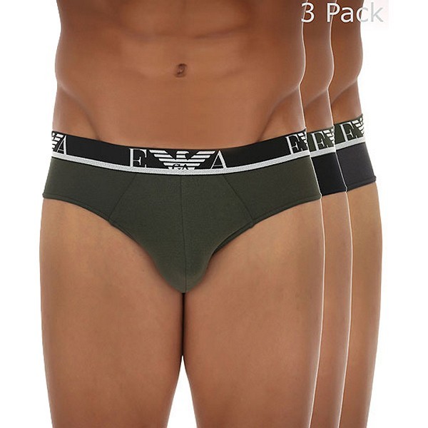 Slip de Bărbați Emporio Armani 111734-7A715-18644 (Pachet de 3) foto mare Slip de Bărbați Emporio Armani 111734-7A715-18644 (Pachet de 3) foto mare