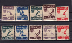 ROMANIA 1946 LP 199 OSP DANTELAT SI NEDANTELAT SERIE MNH foto