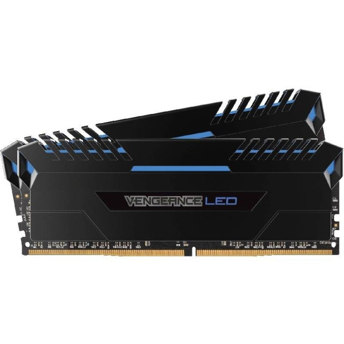 Memorie Corsair Vengeance Blue LED 32GB DDR4 3200MHz CL16 Dual Channel Kit foto mare Memorie Corsair Vengeance Blue LED 32GB DDR4 3200MHz CL16 Dual Channel Kit foto mare