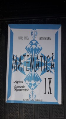 MATEMATICA CLASA A IX A - BURTEA , STARE FOARTE BUNA foto