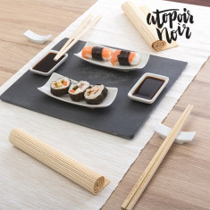 Set de Sushi cu Tava din Ardezie Atopoir Noir (11 piese) foto