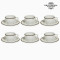 Set pentru Ceai Faian?a Alb Maro (12 pcs) - Kitchen&#039;s Deco Colectare by Bravissima Kitchen