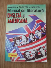 MANUAL DE LITERATURA ENGLEZA SI AMERICANA- BANTAS, CLONTEA, BRANZEU foto