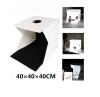 Lightbox Portabil 40cm, Cub Foto LED, Studio Foto Produs, Fundal Alb/Negru, Alimentare USB