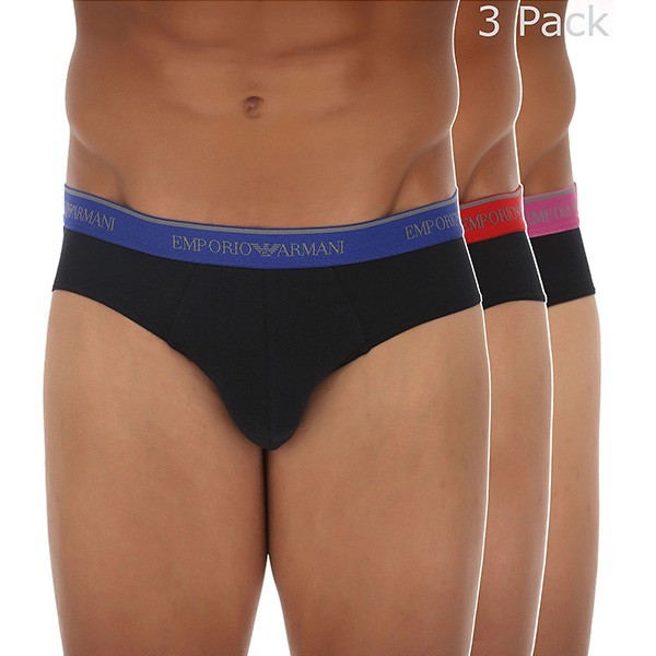 Slip de Bărbați Emporio Armani 111734-7A717-21320 (Pachet de 3) foto mare Slip de Bărbați Emporio Armani 111734-7A717-21320 (Pachet de 3) foto mare