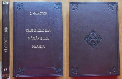 Galaction, Clopotele de la Manastirea Neamtu, 1933, legatura integral piele foto
