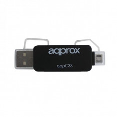 Cititor de Carduri approx! FLTLFL0083 APPC33 Micro SD/SD/MMC Micro USB 480 Mbps 32 GB Negru foto