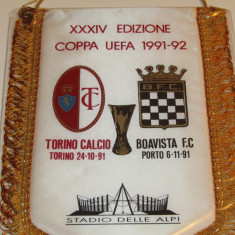 Fanion fotbal AC TORINO - BOAVISTA PORTO (Cupa UEFA 1991/1992)