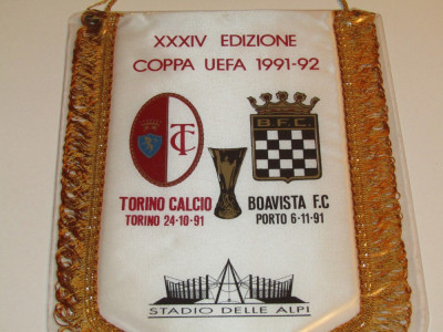 Fanion fotbal AC TORINO - BOAVISTA PORTO (Cupa UEFA 1991/1992) foto