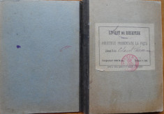 Livret de recipise pentru obiectele presentate la Posta , Barlad , 1900 foto