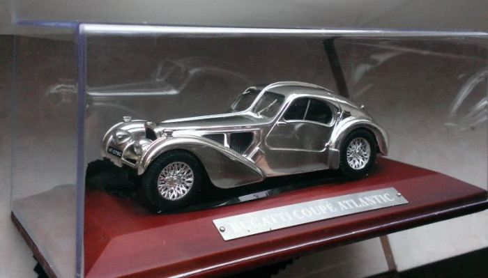 Macheta Bugatti 57S Coupe Atlantic 1938 - Atlas Silver Cars1/43