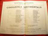 Program -Teatrul National Stagiunea 1982-&#039;83 -piesa- Gimnastica Sentimentala
