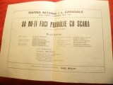 Program Teatrul National ILCaragiale -1970-&#039;71- Sa nu-ti faci pravalia cu scara