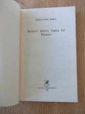 CONSTANTIN NOICA- SCRISORI DESPRE LOGICA LUI HERMES foto