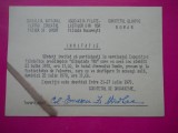 HOPCT DOCUMENT VECHI NR 278 INVITATIE COMITETUL OLIMPIC ROMAN/CON NAT SPORT1979, Romania 1900 - 1950, Documente