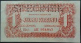 Cumpara ieftin Bancnota 1 KORONU- CEHOSLOVACIA OCUPATIE SOVIETICA, 1944*cod 227 SPECIMEN - UNC