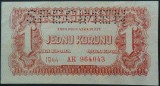 Cumpara ieftin Bancnota 1 KORONU- CEHOSLOVACIA OCUPATIE SOVIETICA, 1944*cod 227 SPECIMEN - UNC