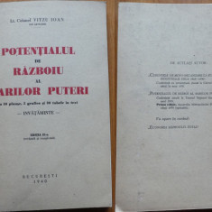 Lt. Col. Vitzu Ioan , Potentialul de razboiu al marilor puteri ,1940 , 10 planse