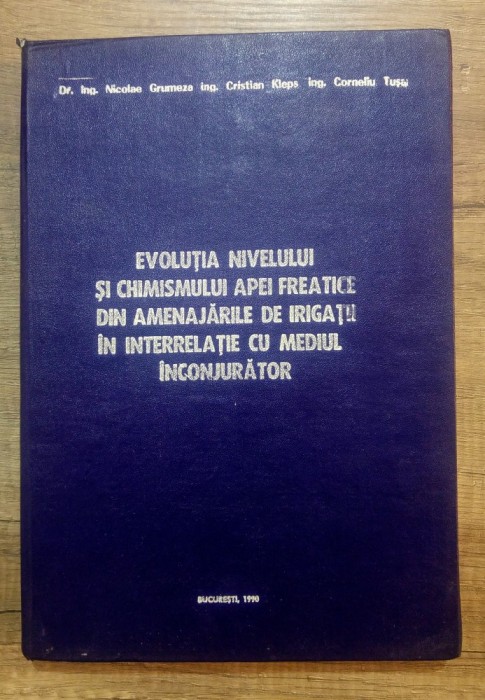 Evolutia nivelului si chimismului apei freatice din amenajarile de irigatii