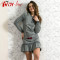 Camasa de Noapte Maneca Lunga, Sweet &amp; Happy Gray, Cod 1718