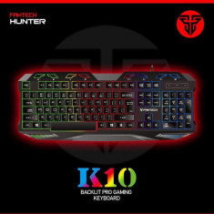 tastatura gaming, Fantech hunter k10, iluminata, usb, 112 taste, 8 multimedia foto