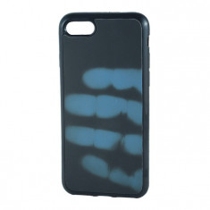 Husa termosensibila iPhone 7 Negru/Albastru foto
