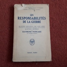 Les Responsabilites De La Guerre - Raymond Poincare (1930)