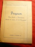 Program - Faza finala a Festival Bienal Teatru ILCaragiale 1953