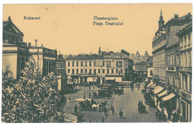 4021 - BUCURESTI, Romania, Market - old postcard, CENSOR - used - 1917 foto