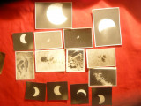 Set 18 fotografii mici - Spatiul cosmic - luate cu telescopul- Saturn , Marte