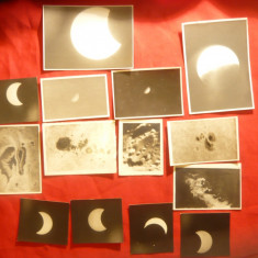 Set 18 fotografii mici - Spatiul cosmic - luate cu telescopul- Saturn , Marte