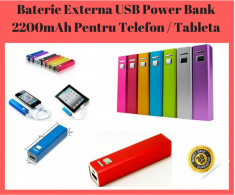 Baterie externa USB Power Bank 2200mAh - iPhone, iPod, Samsung, Blackberry,etc foto
